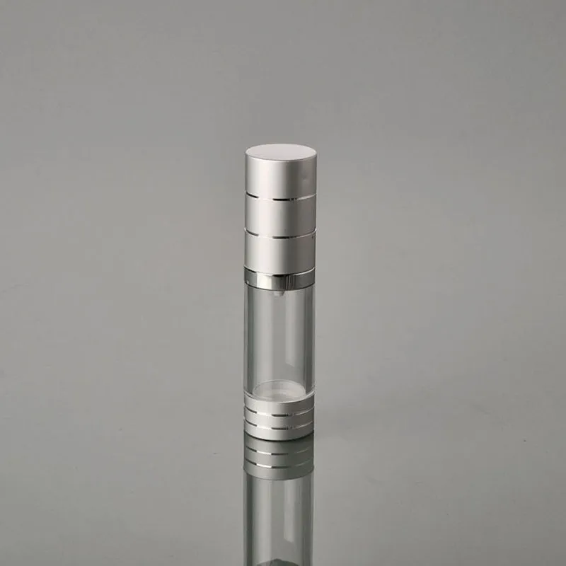 15ml 30ml 50ml 80ml 100ml Silver Airless Butelka Pakiet Kosmetyczny Porcium Pompa Butelka Butelka Podróży Pompa Case F20171963