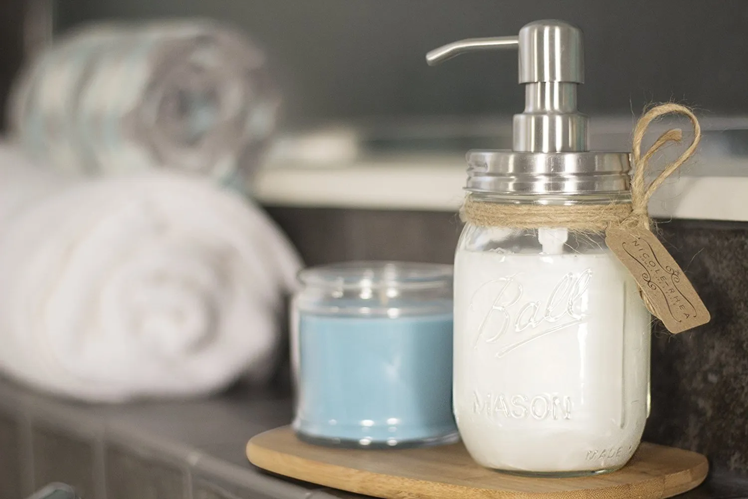 Distributeur de savon Mason Jar Pompe distributrice de lotion en acier inoxydable 304 antirouille parfaite pour la cuisine ou la salle de bain Pot non inclus