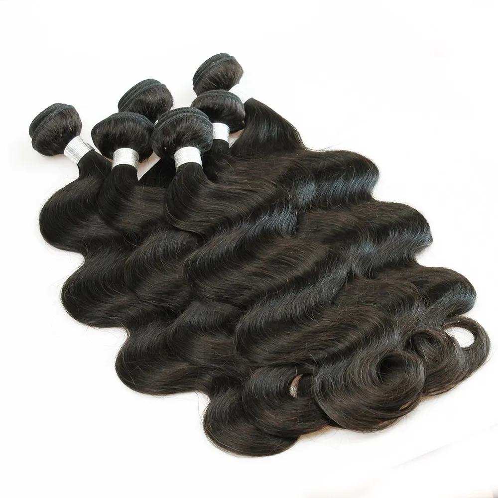1 kg por atacado 10 pacotes de cabelo indiano virgem crua corporal reto cor de cabelo marrom e marrom natural profundo de cabelo humano não processado de 10 a 26 polegadas