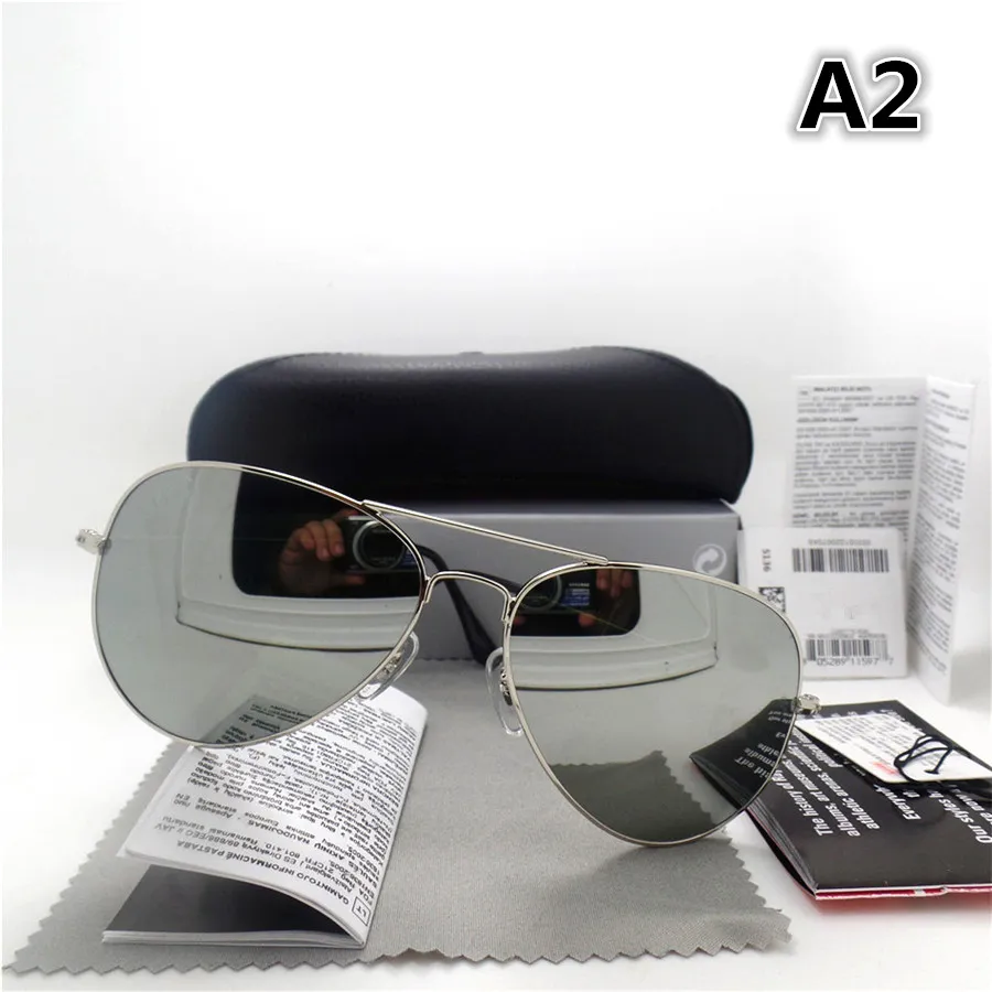 Top quality Glass lens Men Women Polit Fashion Sunglasses UV400 Brand Designer Vintage Sport Sun glasses With box and sticker