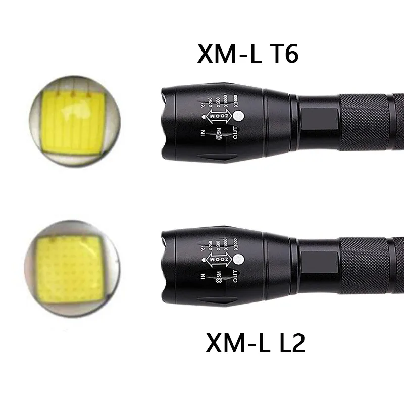 Litwod CREE XM-L T6 linterna táctica led 5000Lm linterna led con zoom antorcha para luz de caza batería interruptor remoto cargador G253A