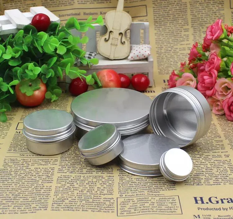 Empty Aluminum Cream Perfume Jar Tin 5 10 15 30 50 100g Cosmetic Lip Balm Containers Nail Derocation Crafts Pot Bottle