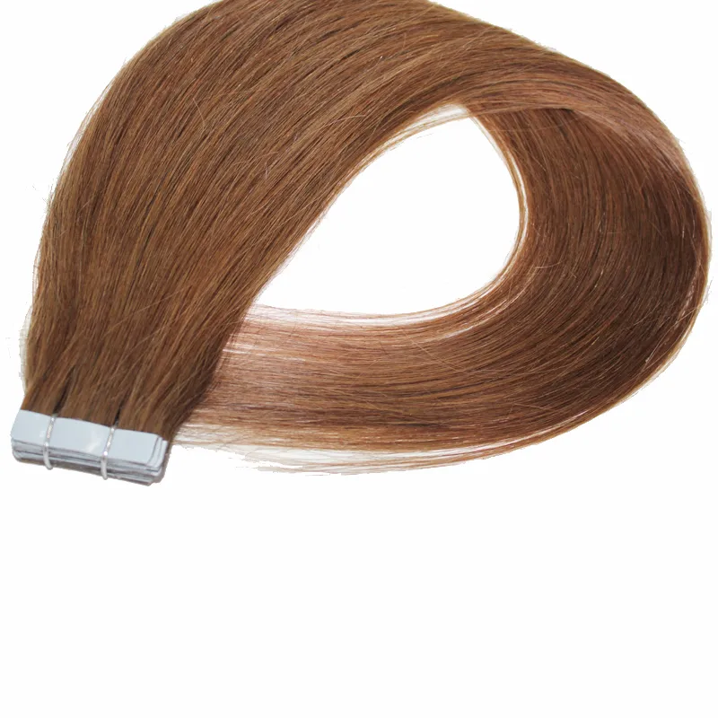 50gPU Tape Hair Skin Weft Human Hair Extensions Straight Tapes #1 #1b #2 #4 #6 #8 #27 #613