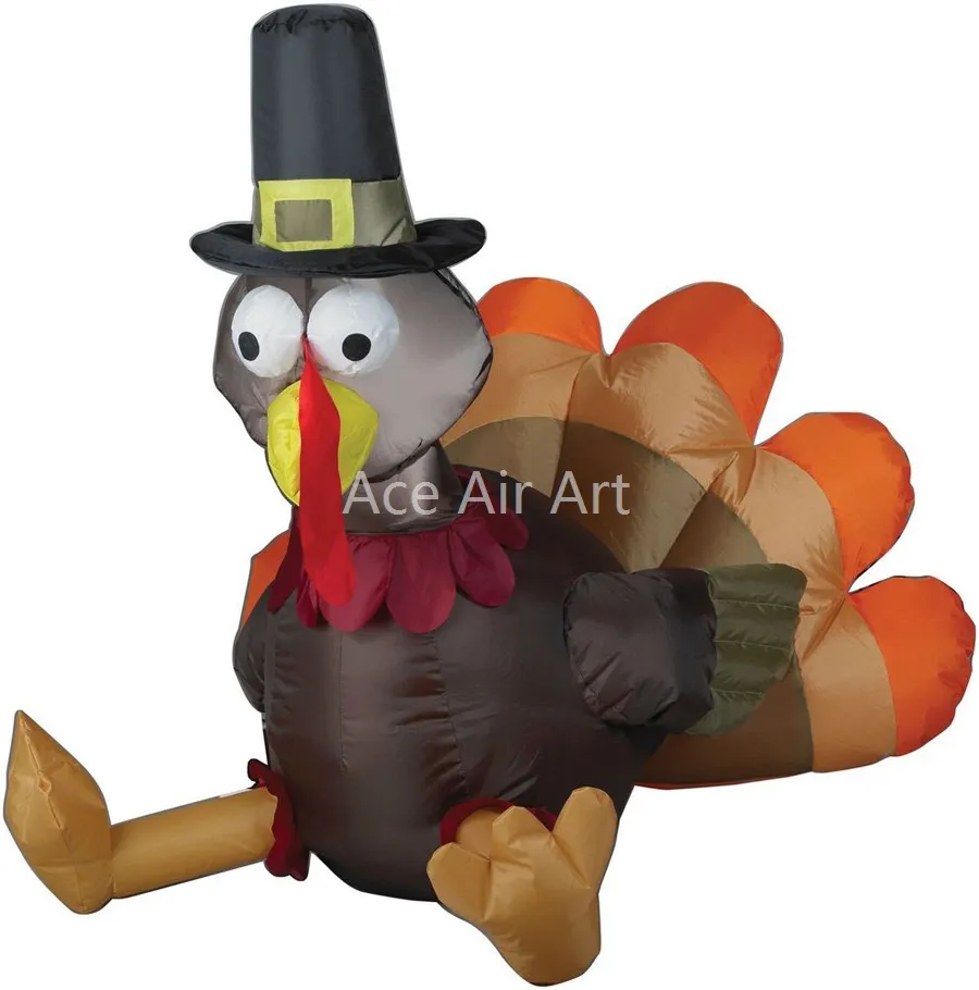 come with electyic blower thanksgiving Inflatable turkey for party decoration