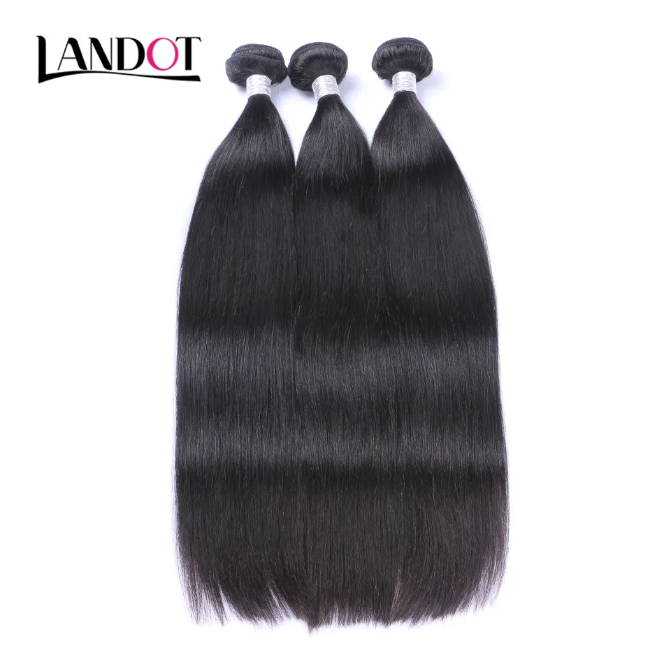 UNPROCESSED Brazilian Peruvian Malaysian Indian Cambodian Mongolian Virgin Human Hair Weaves Bundles Straight Soft Full Remy Hair Extensions