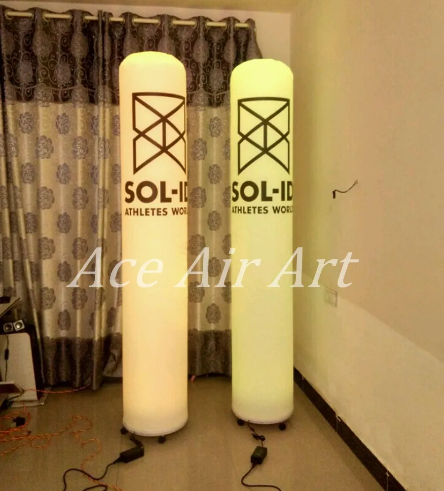 Good Quality Colorful RGB Lighting Inflatable Column LED Colored Pillar With Logo For Event Decoraiton In Night Made In China