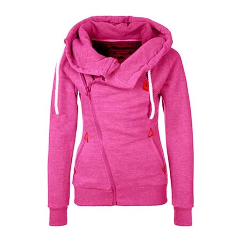 Nuove felpe con cappuccio di design per donne maniche lunghe con cerniera lunga vestiti da donna più taglia con cappucci sportivi s-xxl ouc2031