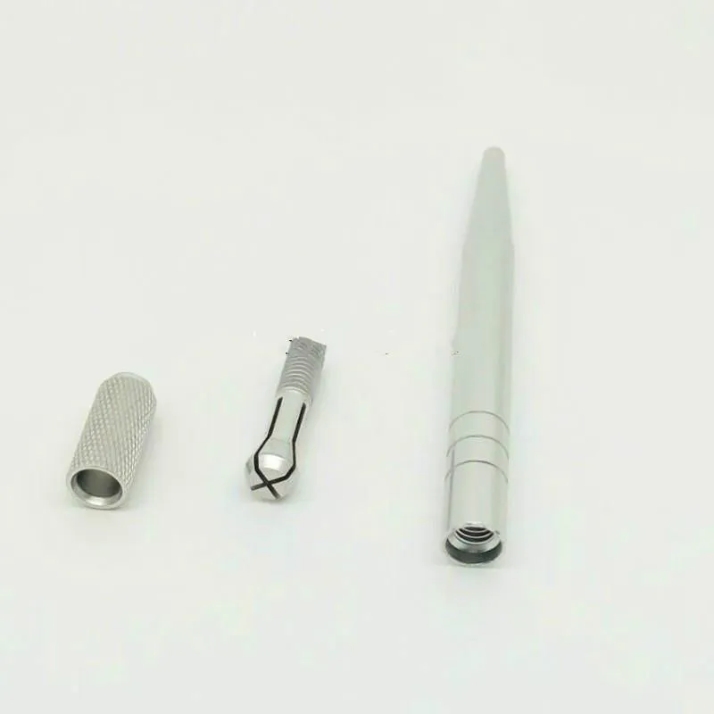 All'ingrosso-100 Pz argento penna professionale trucco permanente ricamo 3D trucco manuale penna tatuaggio sopracciglio microlama spedizione gratuita