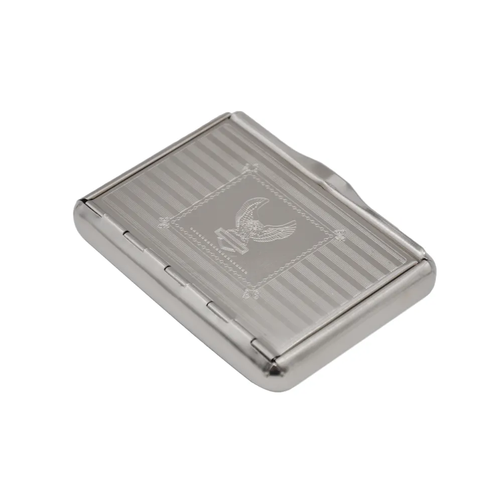 1 X Stainless Steel Metal Cigarette Tobacco Box For 77MM Cigarette Paper Storage Case Can Customize Your Logo9311449