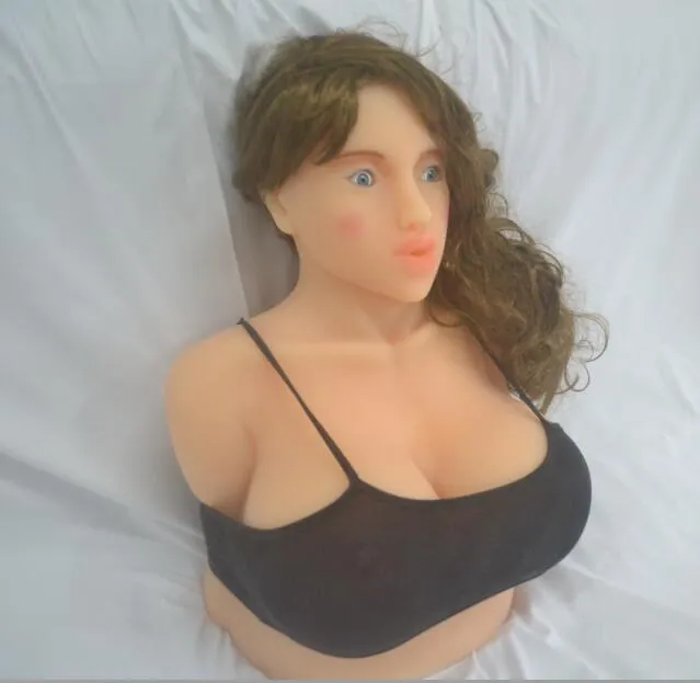 Top quality Male masturbator big breast sex toys for women japanese full silicone sex doll head silicone sex torso love doll girl 9171725