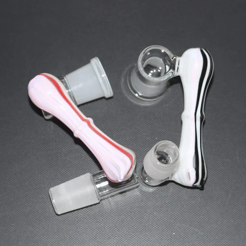 Färgat glas drop down adapter glasadapter för bong vattenrör 14.4mm / 18,8 mm kvinnlig ledning för wate heady för glas bong