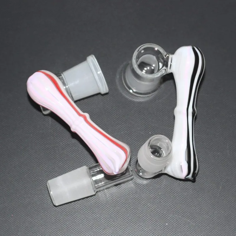 Adaptador de vidrio colorido Desplegable Vidrio grueso Macho a hembra 14 mm 18 mm Adaptador desplegable para tubería de agua Plataforma petrolera Dab Rig bong de vidrio