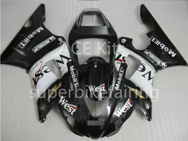 3Gifts جديد حار مبيعات الدراجة fairings أطقم لياماها YZF-R1 1998 1999 R1 98 99 YZF1000 بارد أسود أبيض SX24