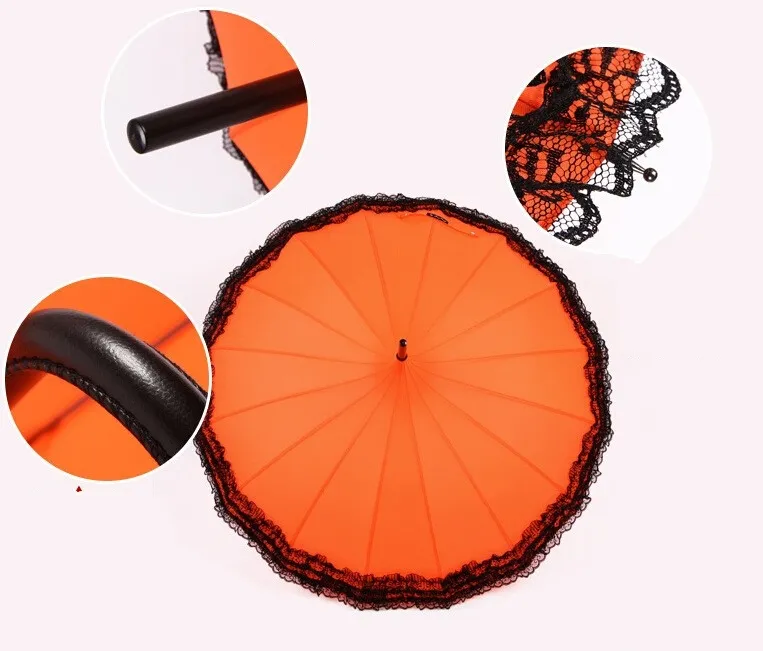 20 Stück/Los Neuer eleganter halbautomatischer Spitzenschirm Fantastische sonnige und regnerische Pagodenschirme in 11 Farben erhältlich