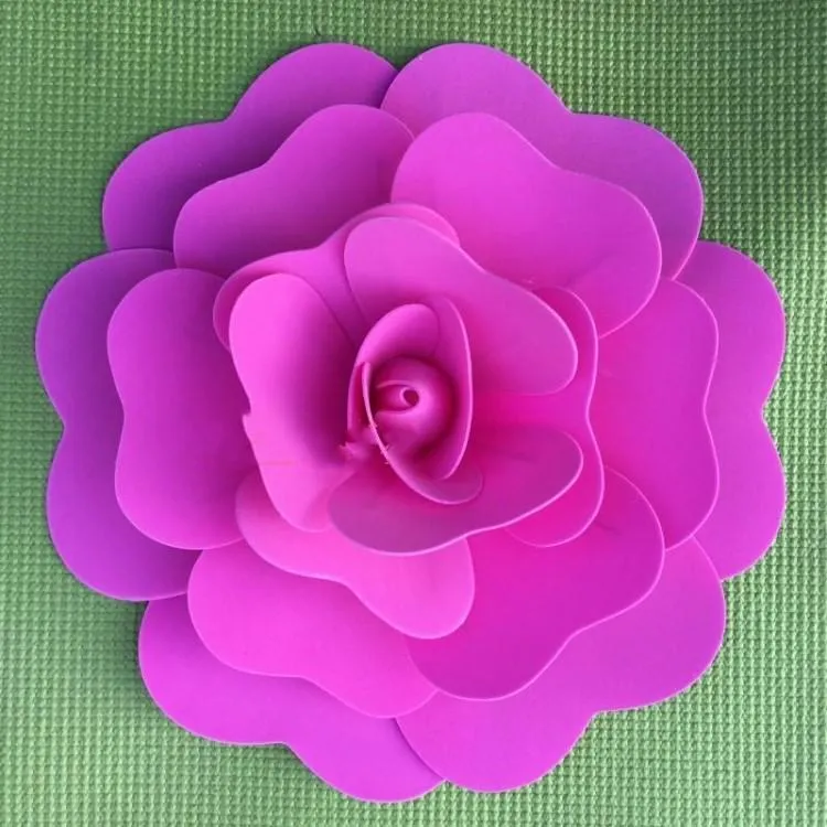 Darmowa Wysyłka Ręcznie wykonany Papier Papierowy Kwiat / Symulacja Rose Do Weddelparty Decoration Photo Recs 24 Kolor Opcja