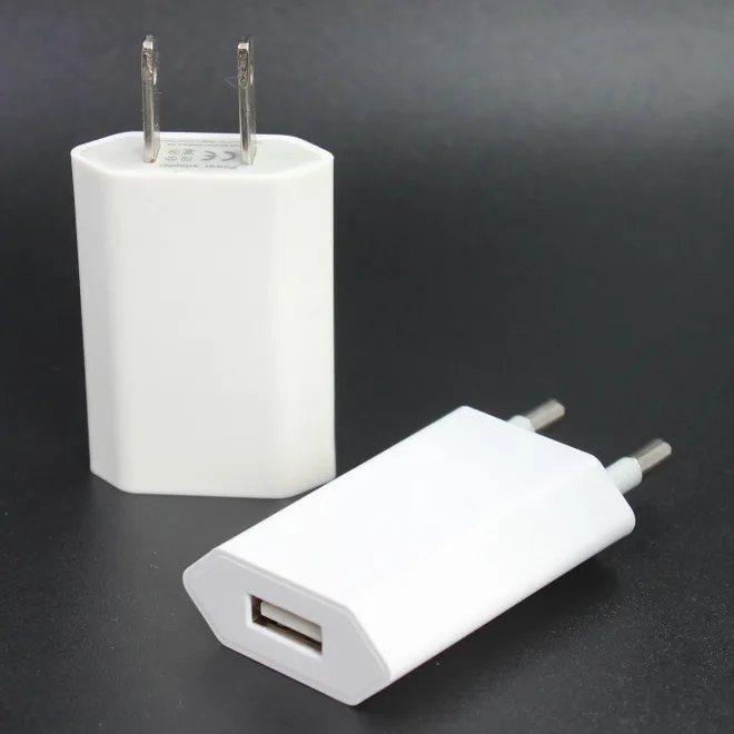 Wall Charger US EU Plug Real 5V/1A Universal for iPhone Cellphones 100pcs/lot