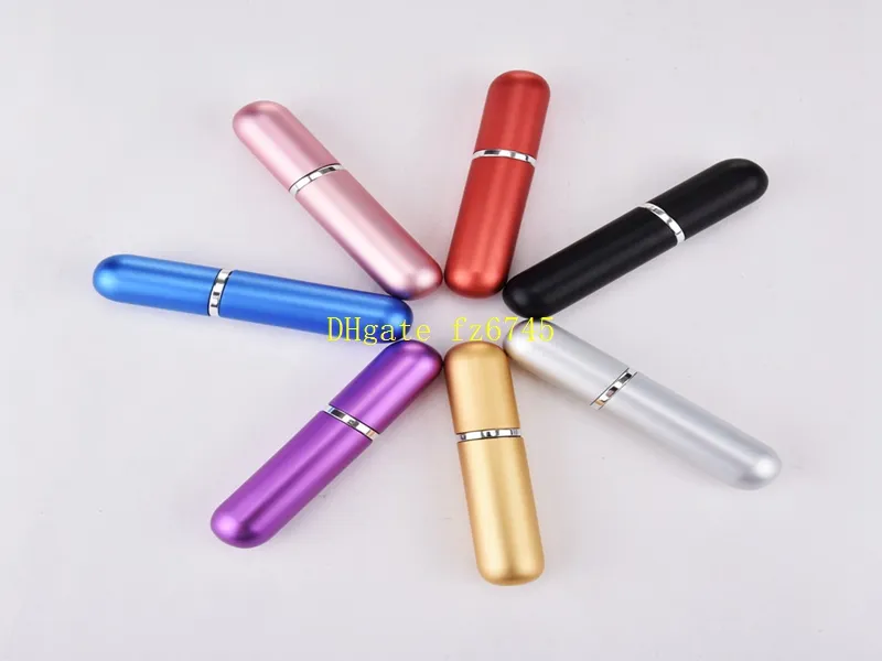 Fast Shipping 5ml Refillable Portable Mini perfume bottle & Traveler Aluminum Spray Atomizer Empty Perfume bottle