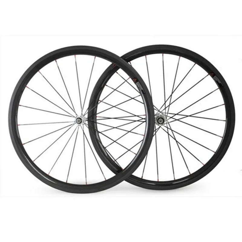 Road Bike 700C 38mm Depth 23mm Width Full Carbon Road Bike Bicycle Wheels Wheelset UD Matte Clincher Novatec Disc Powerway Hubs For Choice