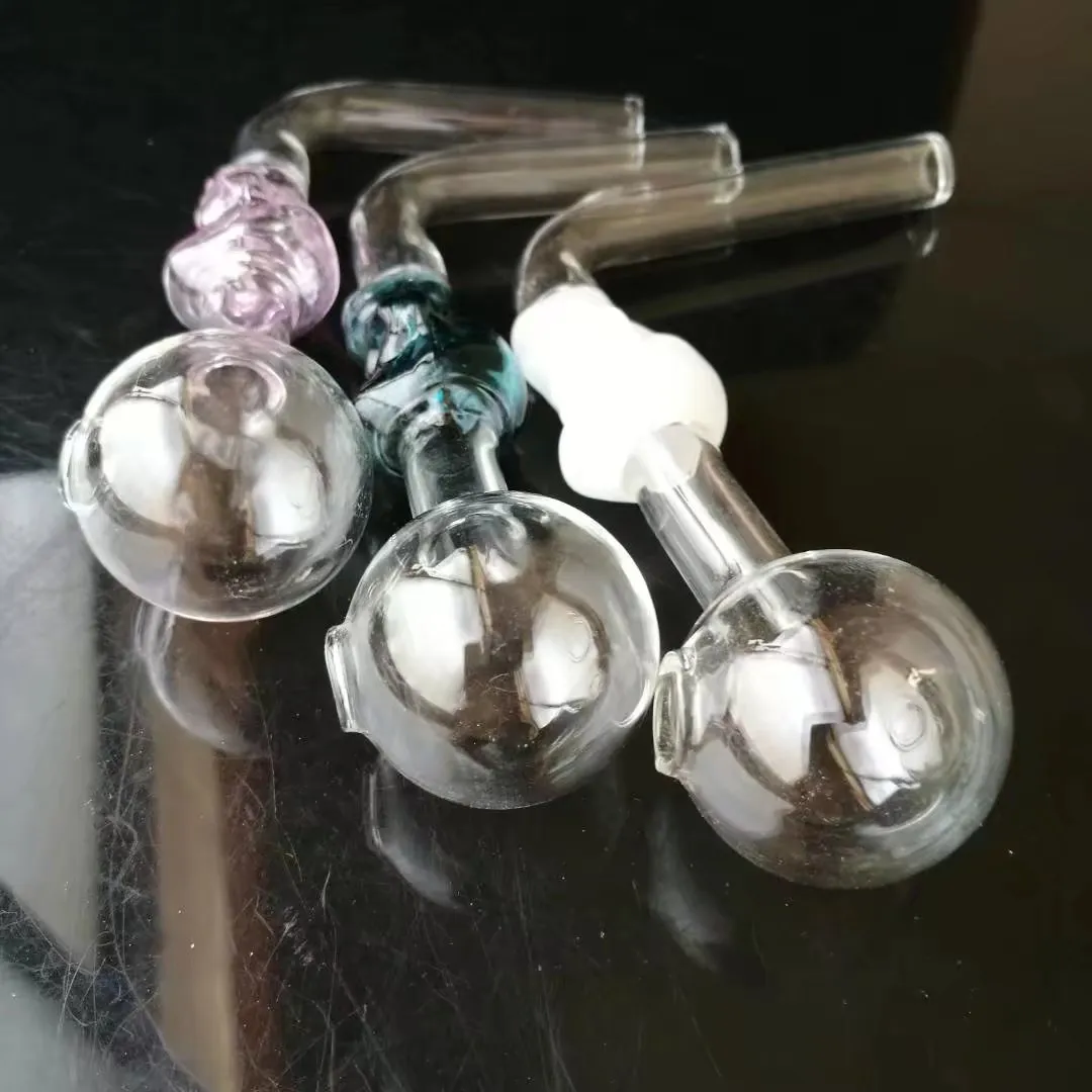 Bone Bend Bend Pile Glass Bongs Accessoires, Glazen rookpijpen Kleurrijke mini Multi-kleuren Handleidingen Beste lepel Glas