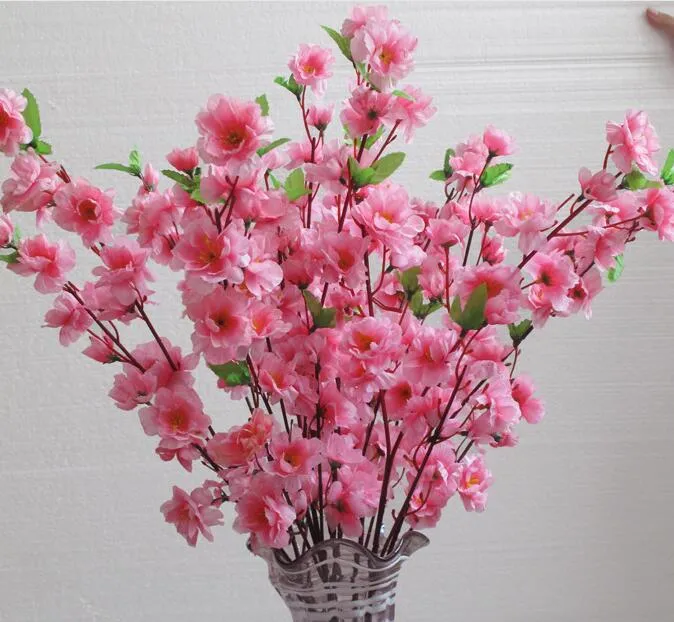 HUIANER 6 piezas de flores artificiales de cerezo de seda, ramas de flores falsas de cerezo con tallo para boda, ramo de novia, corona, centro de mesa HUIANER 6 piezas de flores artificiales de cerezo de seda, ramas de flores falsas de cerezo con tallo para boda, ramo de novia, corona, centro de mesa