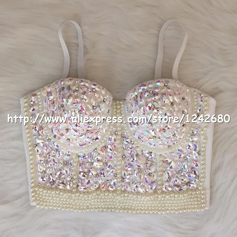 Wholesale Rhinestone Beaded Bustier Tops With Rhinestones Bralette With  Pearls And Push Up Bra For Women Plus Size From Lbdapparel, $32.48