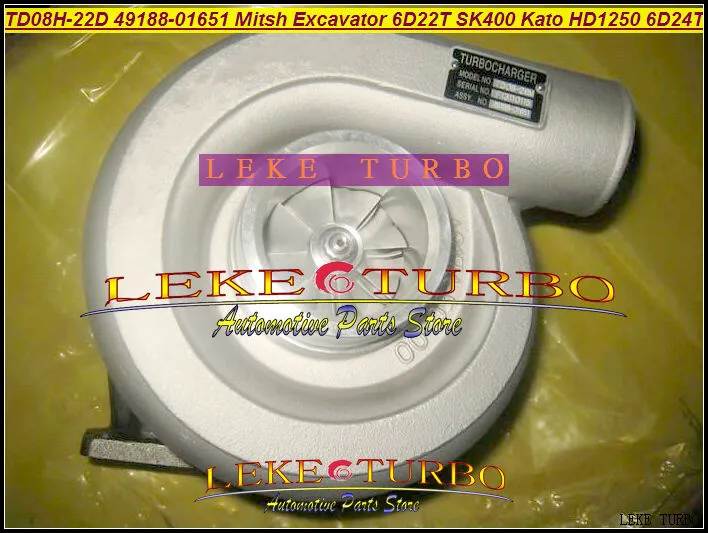 Turbocompresor TD08H 49188-01651 49188-01661 Turbo para excavadora Mitsubishi 6D22T SK400 Kato HD1250 HD1430 para Sumitomo S300 6D24T