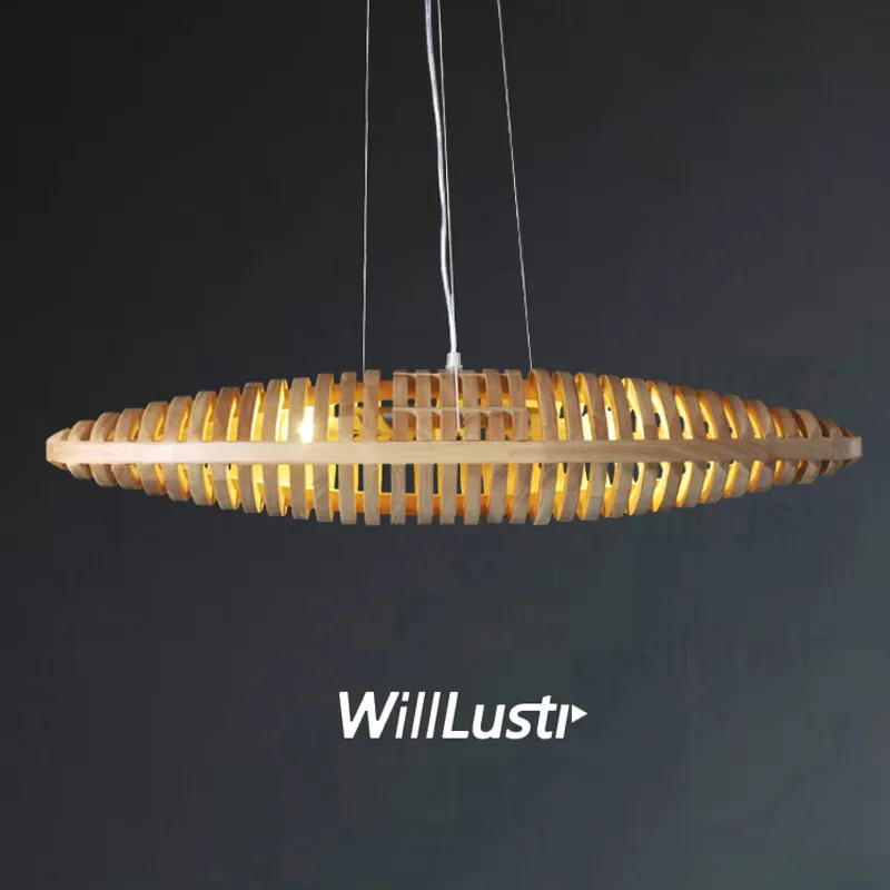 willlustr pendente di legno lampada a sospensione navicella luce fatti a mano in legno di illuminazione astronave appesa ristorante navetta spaziale lounge bar dell'hotel