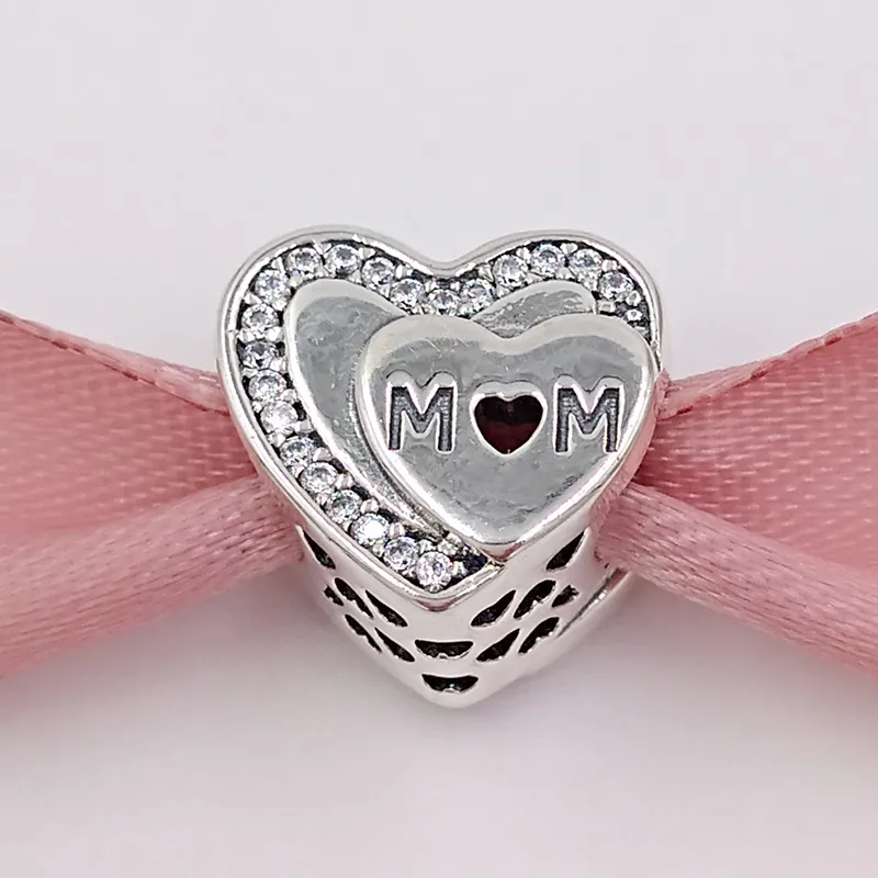 Andy Jewel 925 Sterling Silver Beads Tribute to Mum Charms تناسب الأوساط الأوروبية على طراز الأساور المجوهر