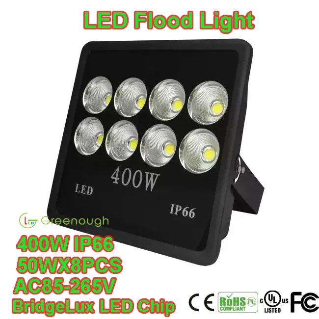 IP66 100 W 200 W 300 W 400 W projecteur LED haute puissance extérieure LED étanche Tunnel lumière LED projecteur rue Lapms AC 85-265 V