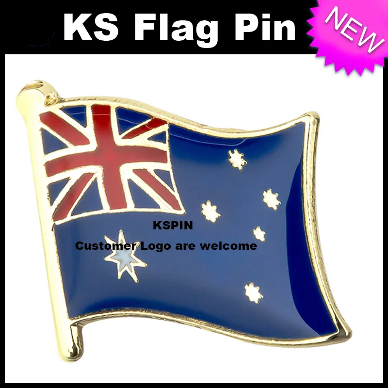 Bandeira da Austrália Emblema Bandeira Pin 10 pcs muito Frete Grátis KS-0021