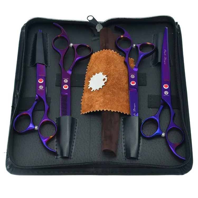 Professional 7.0 Inch Purple Dragon Cutting And Thinning Scissors With Curved Hairstylist Shears For Pet Grooming Tesoura Puppy LZS0367 From Humanwigs 44.33 DHgate.Com
