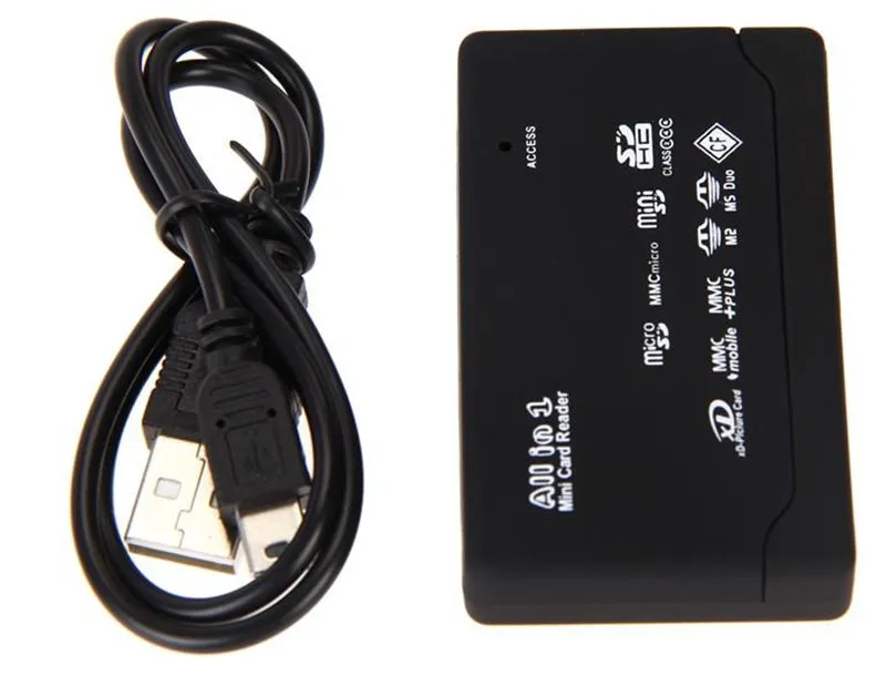 Lecteur de carte mémoire universel multi-en-1 tout-en-un USB externe SD SDHC Mini Micro M2 MMC XD CF expédition rapide