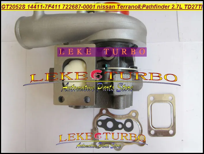 GT2052S 14411-7F411 722687-5001S 722687 turbo Nissan Terrano II 2001 Pathfinder 2.7L 01-05 TD27TI Turbocharger (3)