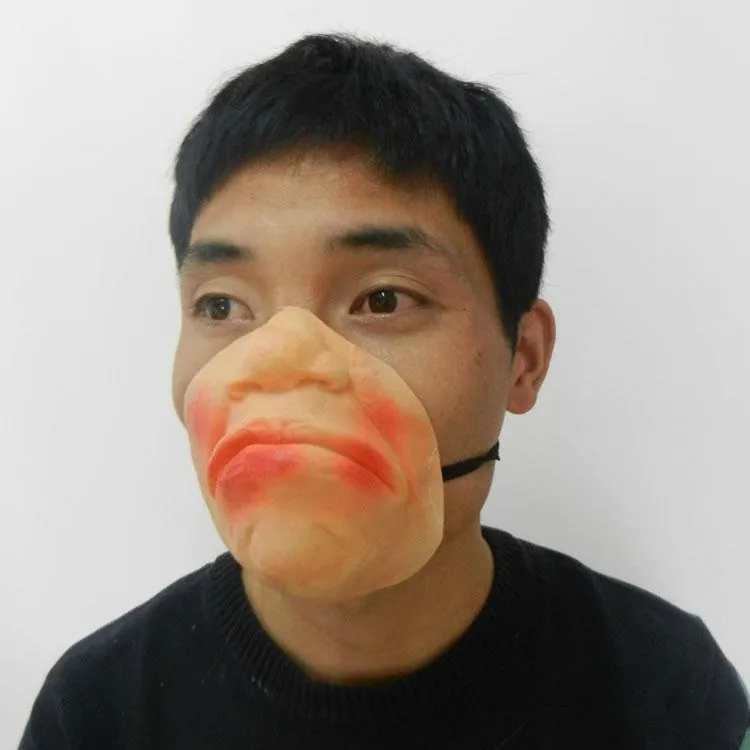 Zabawna maska ​​klauna lateks Halloween dolna połowa twarzy maska ​​imprezowa sukienka na pół twarzy Man Mask Cosplay Fancy Prop Mix Designs4245388