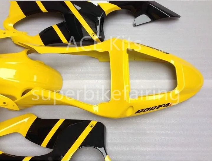 3 brindes para honda cbr600f4i 01 02 03 CBR 600F4i CBR600 2001 2002 2003 ABS motocicleta carenagem amarelo preto AA48