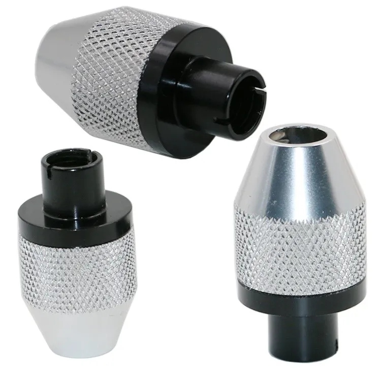 Adaptador de mandril de broca sin llave, convertidor de 6,3mm y 1/4 pulgadas, 0,3-6mm para controlador de impacto, amoladora de vástago hexagonal, taladros, Adaptador de destornillador