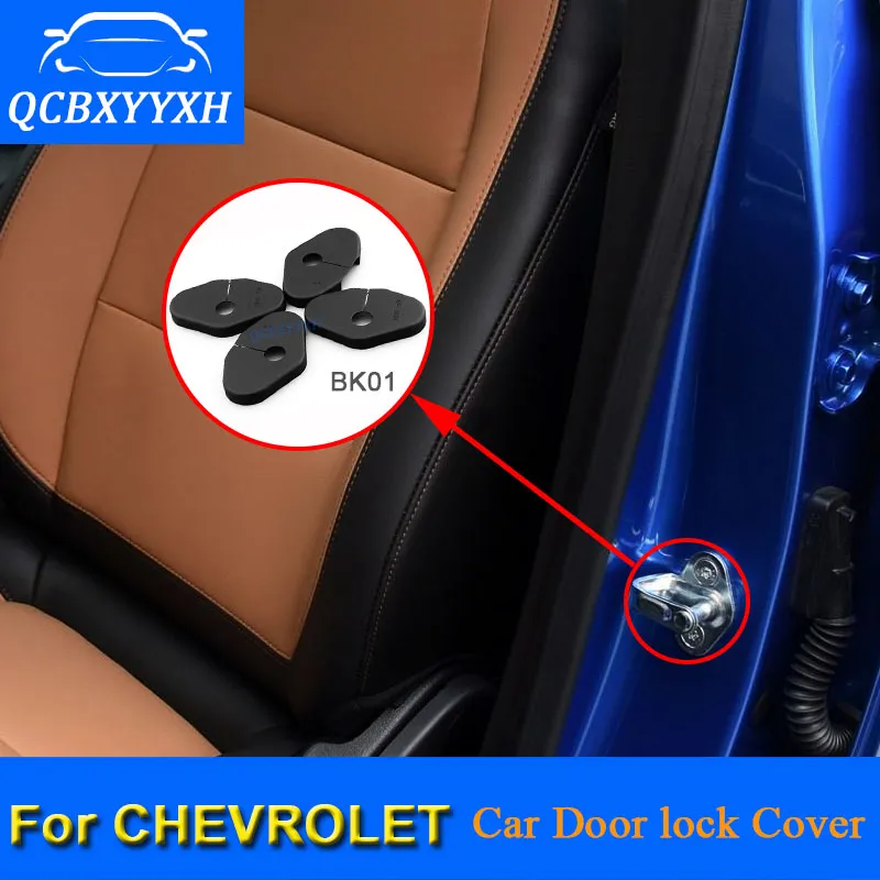 QCBXYYXH 4 piècesABS voiture serrure de porte housses de protection pour Chevrolet Epica Spark Sail Lova Captiva Cruze Malibu XL Trax Aveo Volt