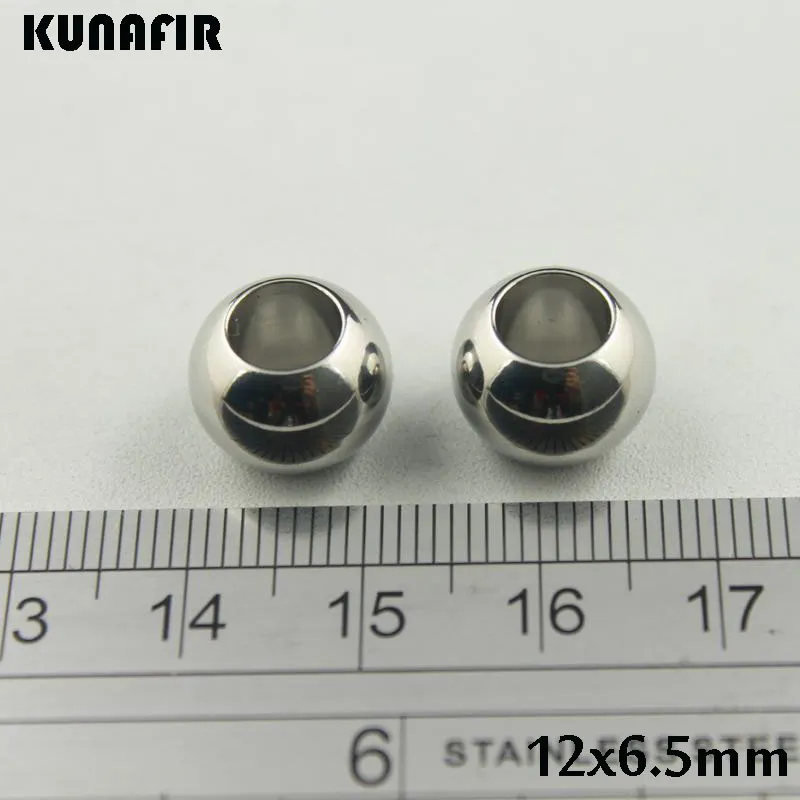 12mm diameter with 65mm hole smooth 316L stainless steel beads bracelet necklace accessories jewelry DIY parts ZSP1112334