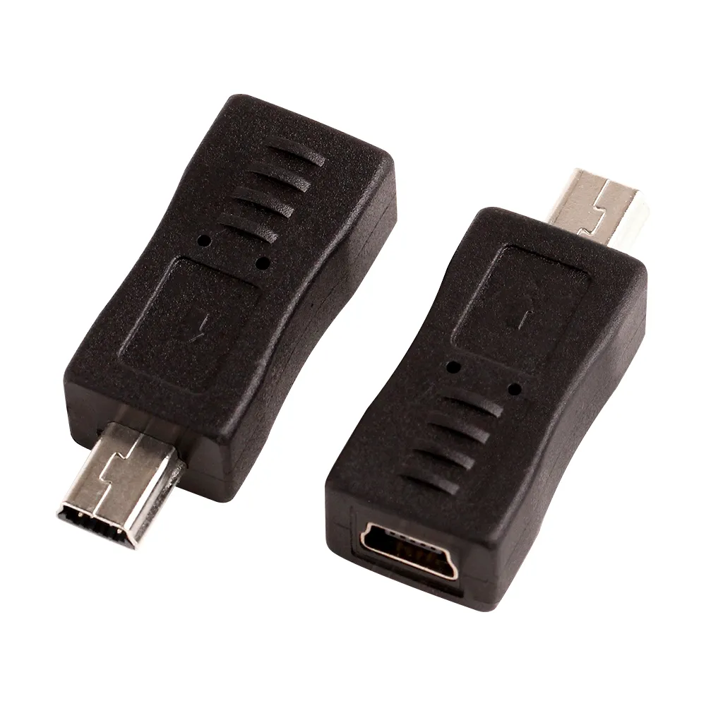 ZJT24 Adattatore convertitore connettore adattatore USB mini 5 pin nero maschio a mini 5 pin femmina USB