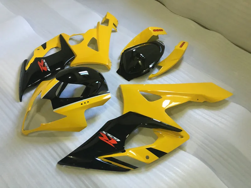 Injektionsformmissions kit för Suzuki GSXR1000 2005 2006 GSX R1000 K5 05 06 GSXR 1000 ABS Gul Svart Fairing Bodywork + Presenter MG01