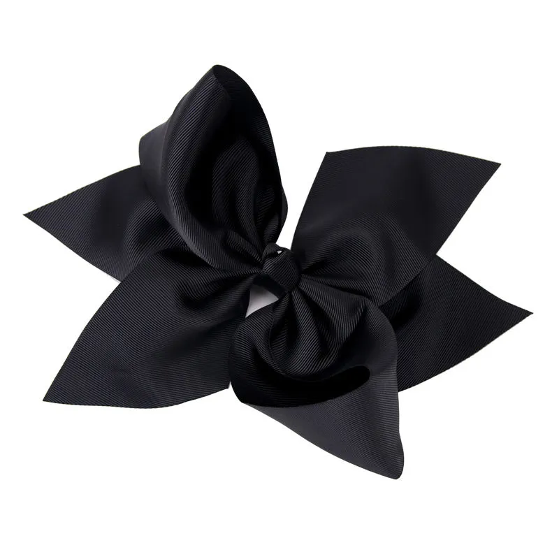 varmförsäljning! 10 tums boutique Grosgrain Ribbon Bow Girls Hairpins Big Bowknot Hair Clip Hårtillbehör 196 Färger tillgängliga! /