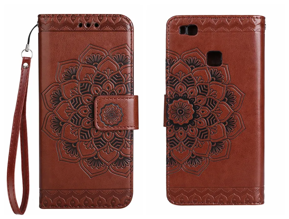 Flip Cover For HUAWEI P9 Lite Case Luxury Leather PU Wallet Court Classical Flower For HUAWEI P9 Lite Case Flip Cover
