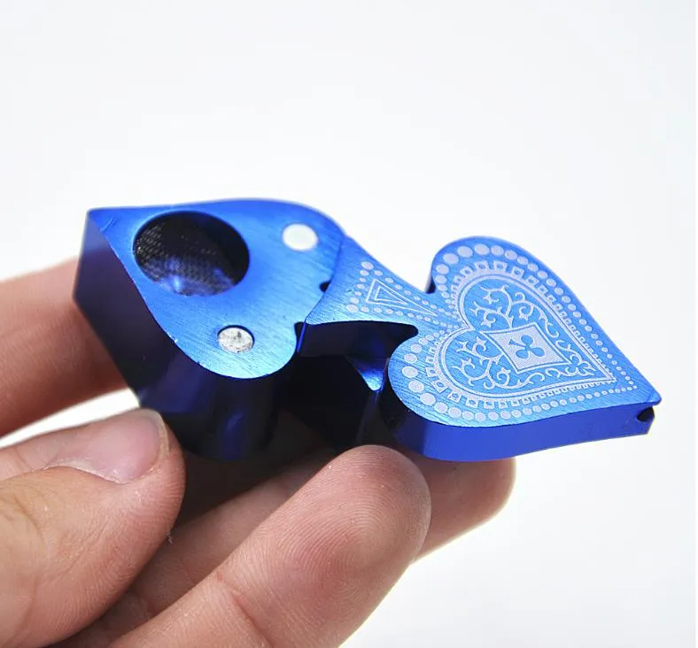 The new foreign trade metal pipe poker peach heart smoke pipe