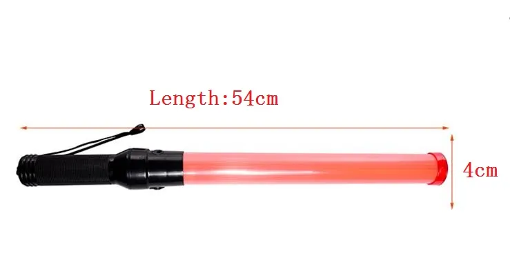 54cm 충전식 스타일 LED 신호등 Baton Glosticks 빨간색 녹색 노란색 블루 roadsafey 경고등