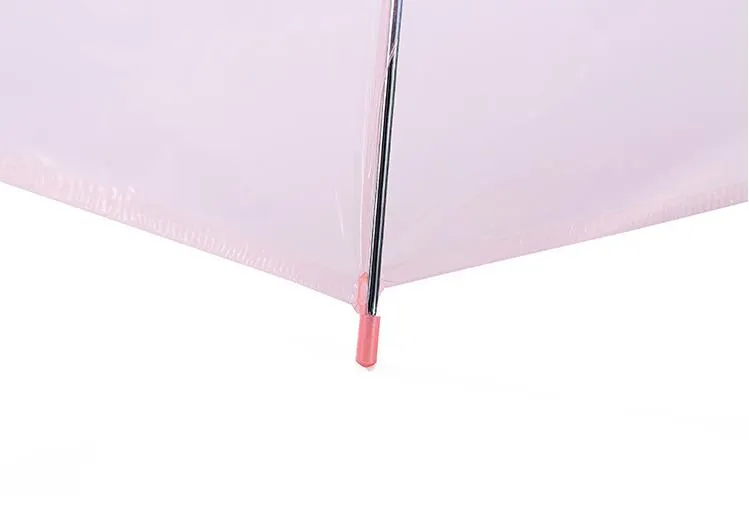 150 Stück transparente Regenschirme, transparente PVC-Regenschirme mit langem Griff, 6 Farben, SN6361