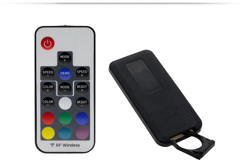 RGB Mini Controler DC 512V 12A 17Key RF Wireless Remote Controller för 5050 3528 LED Strip7171543