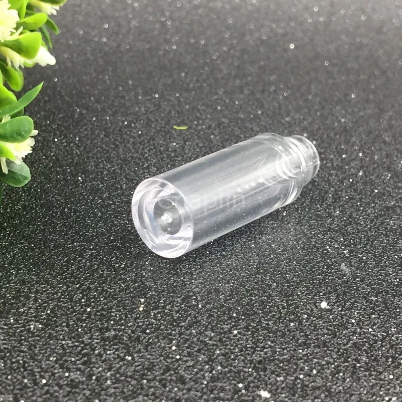 0,8 ml leere Mini-Lipgloss-Röhre, 50 x 13 mm, Schwarz, Silber, Goldkappe, Kunststoff-Lippenbalsam-Flasche, Lippenstift-Probe-Geschenkbehälter