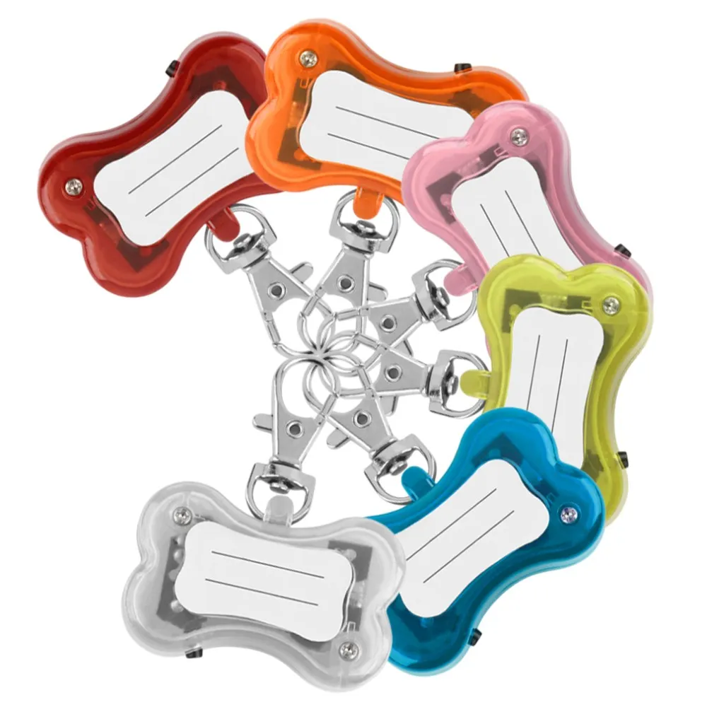 PET Dog Cat LED Flash Bone Safety Cliplar Circular Clip Clip Cipable Popular