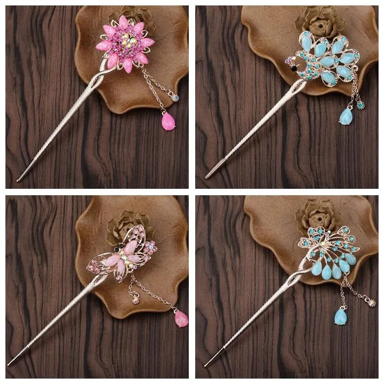 Of High Quality Classical Retro Rose Chinese Traditional Hairpin FZ003