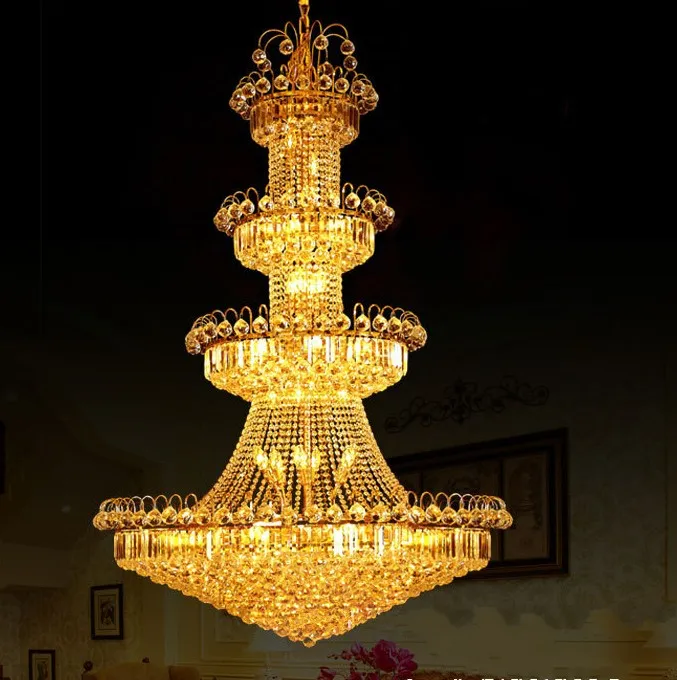 Luxury Villa Staircase Crystal Gold Pendant Lamps Modern Minimalist Light Dupex Foyer Hotel Lobby Mall Living Room Long Chandeliers Home Decoration